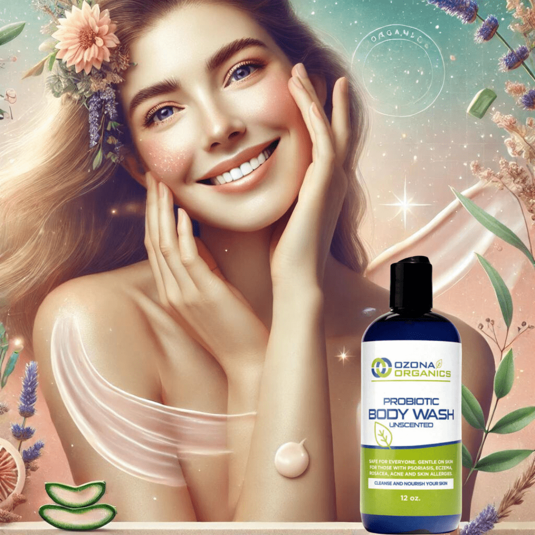 Natural probiotic body wash for sensitive skin - real transformation story and clean skincare results
