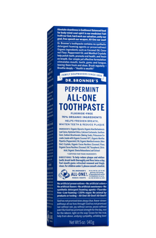 Heavenly Good – Vegan Dr. Bronner’s Mint Toothpaste