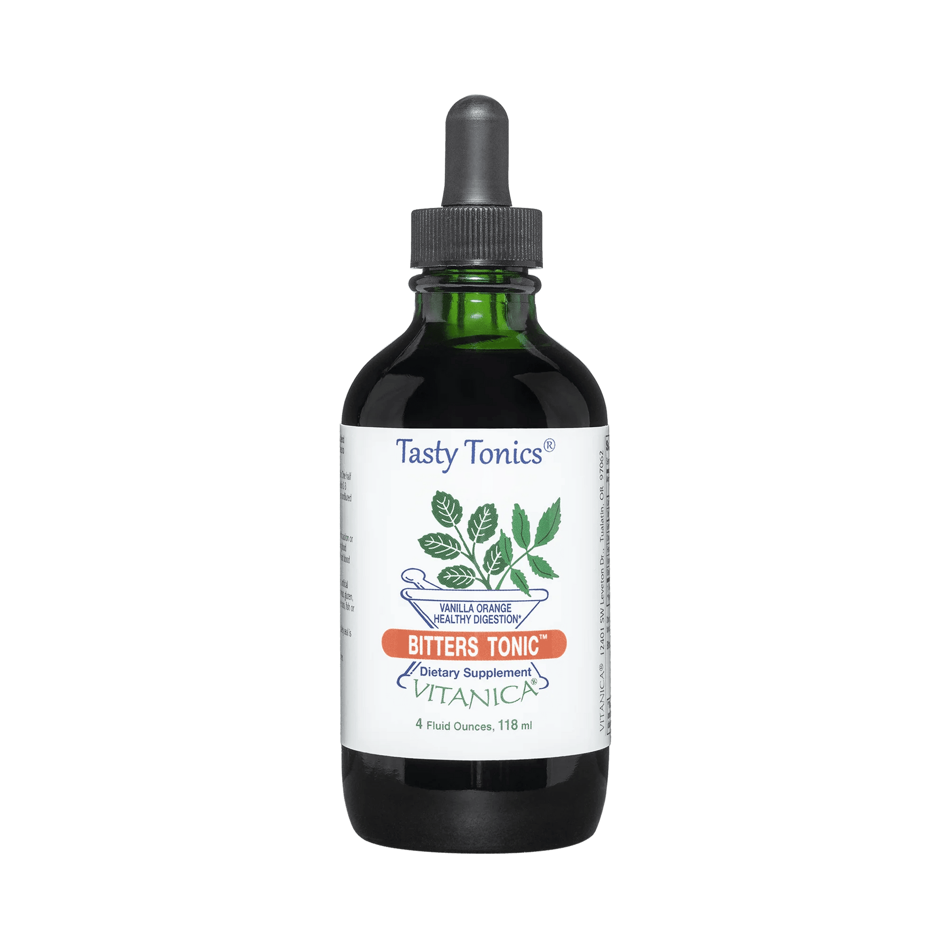 Bitters Tonic 118ml by Vitanica – herbal digestive support liquid for appetite and gut health