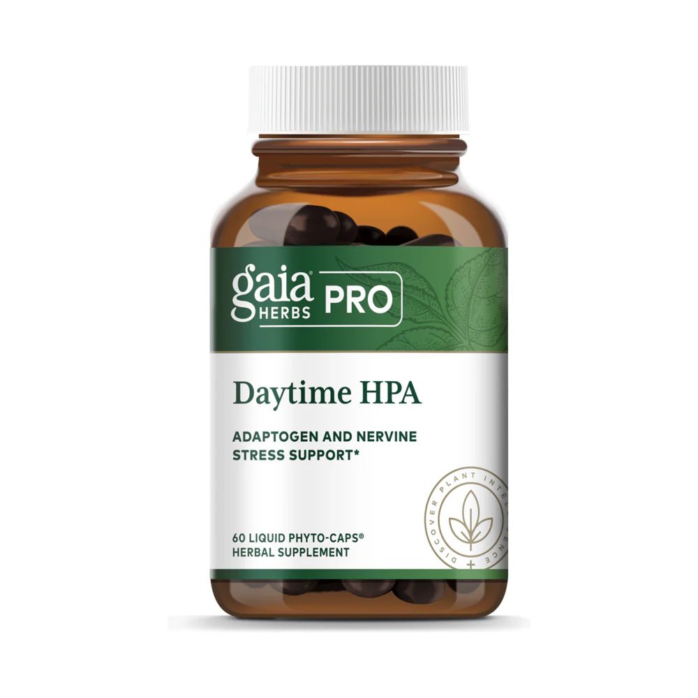 Daytime HPA 60 liquid phyto-caps by Gaia Herbs – adaptogenic support for stress and energy balance