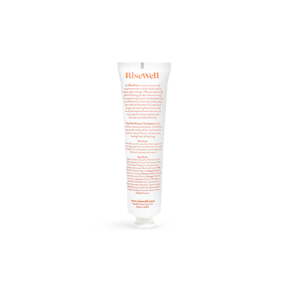 Clean, natural toothpaste – 118ml fluoride-free whitening by RiseWell