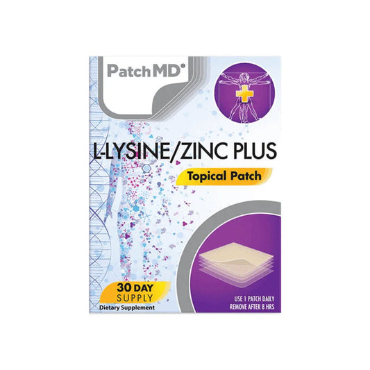 L-Lysine/Zinc Plus topical patch – 30-day supply for immune and skin health by PatchMD