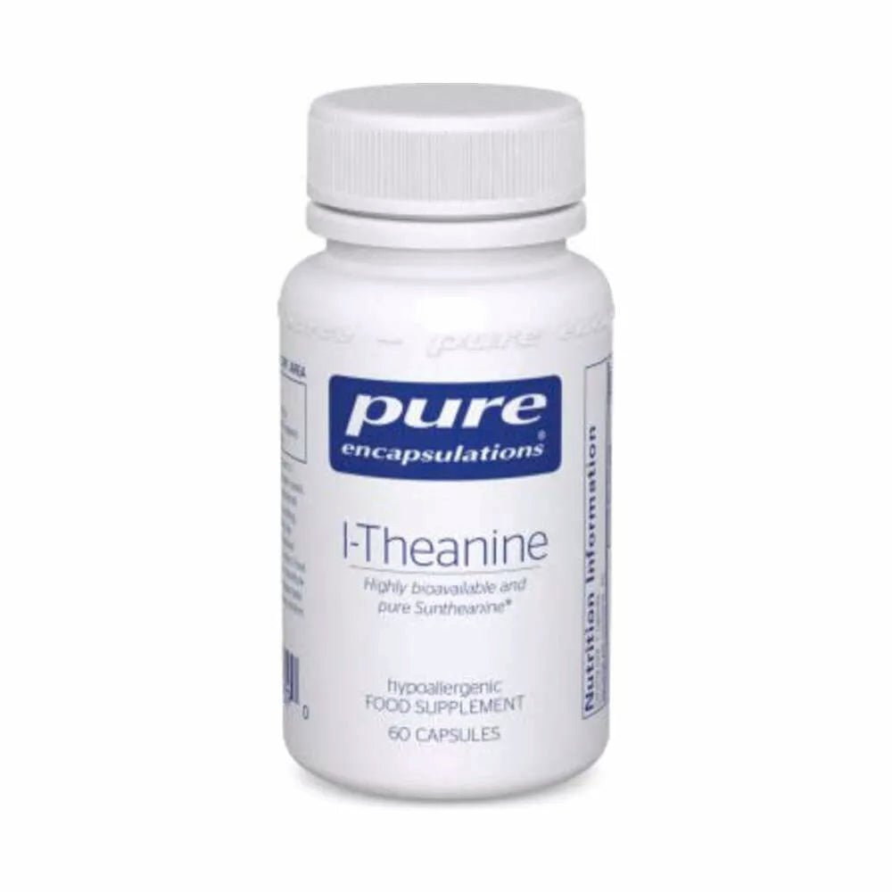 L-Theanine – 60 Capsules by Pure Encapsulations – Amino acid supplement bottle for calm and mental focus