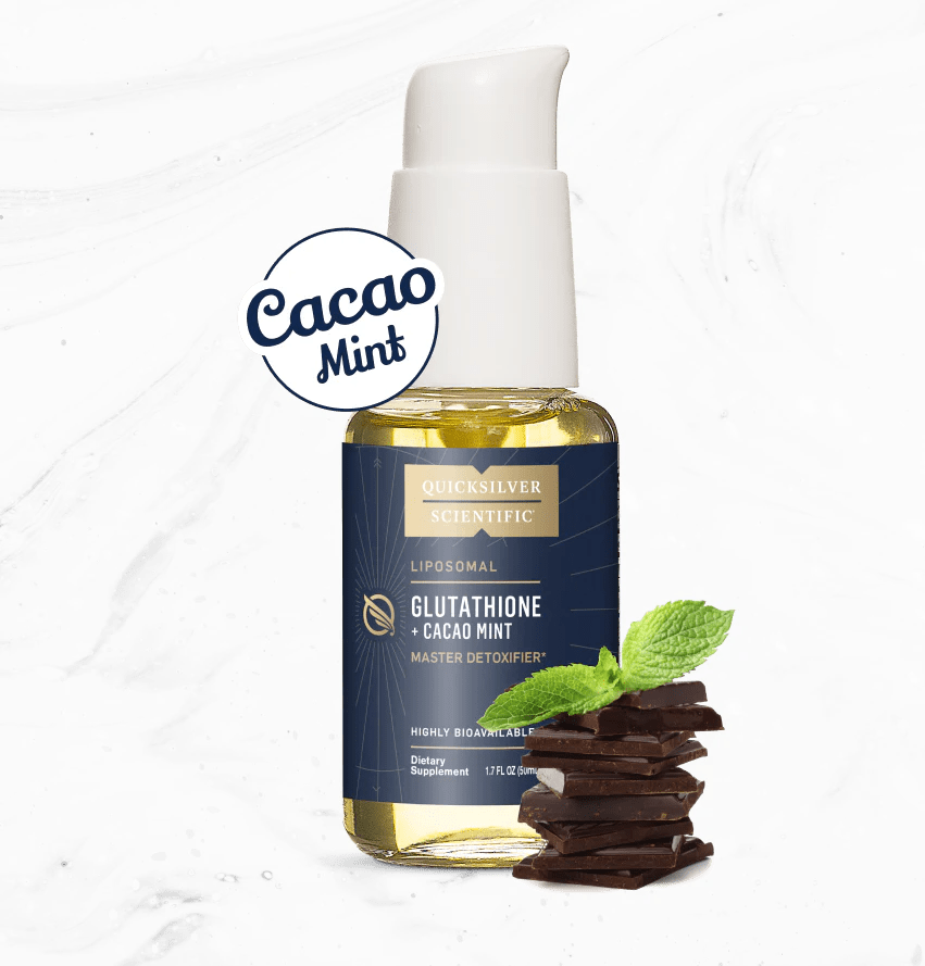 Quicksilver Scientific Liposomal Glutathione + Cacao Mint – 50ml for detox and immune support