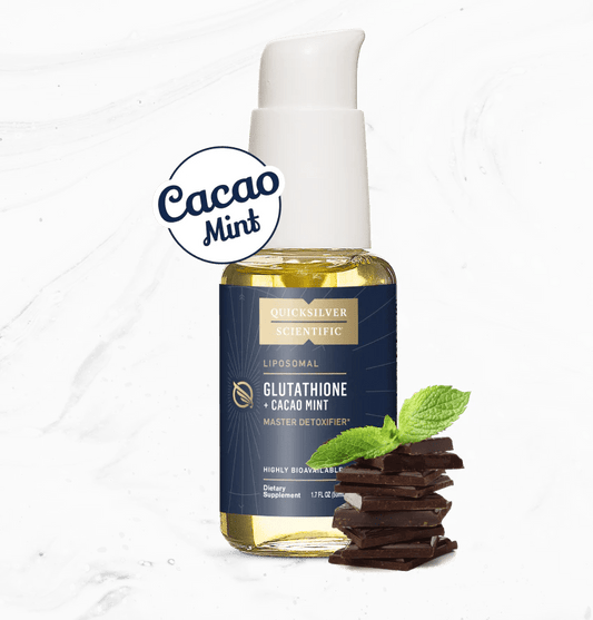 Quicksilver Scientific Liposomal Glutathione + Cacao Mint – 50ml for detox and immune support