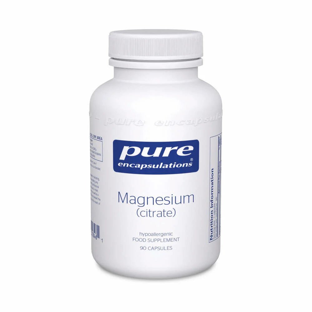 Magnesium Citrate – 90 Capsules by Pure Encapsulations – Highly absorbable magnesium supplement bottle for muscle and nerve support