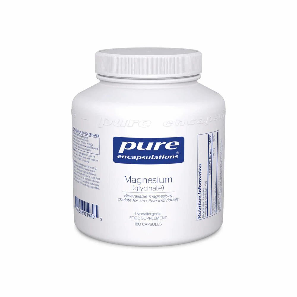 Magnesium Glycinate 180 capsules by Pure Encapsulations – high-dose magnesium for calm and sleep