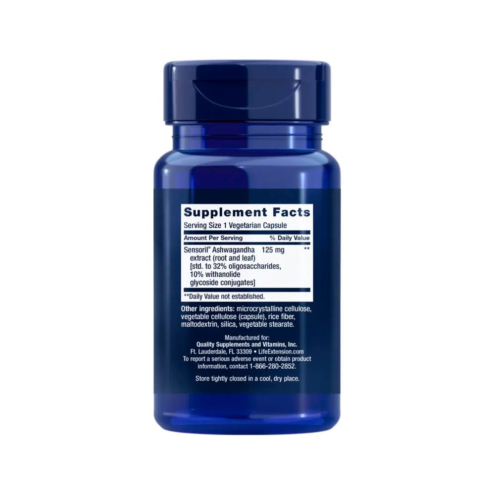Stress support supplement bottle with high-potency ashwagandha