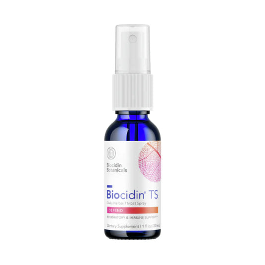Biocidin Botanicals Advanced Throat Spray 30ml for winter wellness and allergy relief