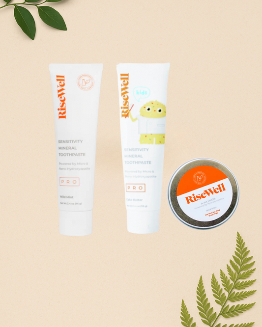 RiseWell Oral Care Bundle – Adult & Kids Toothpaste + Mints