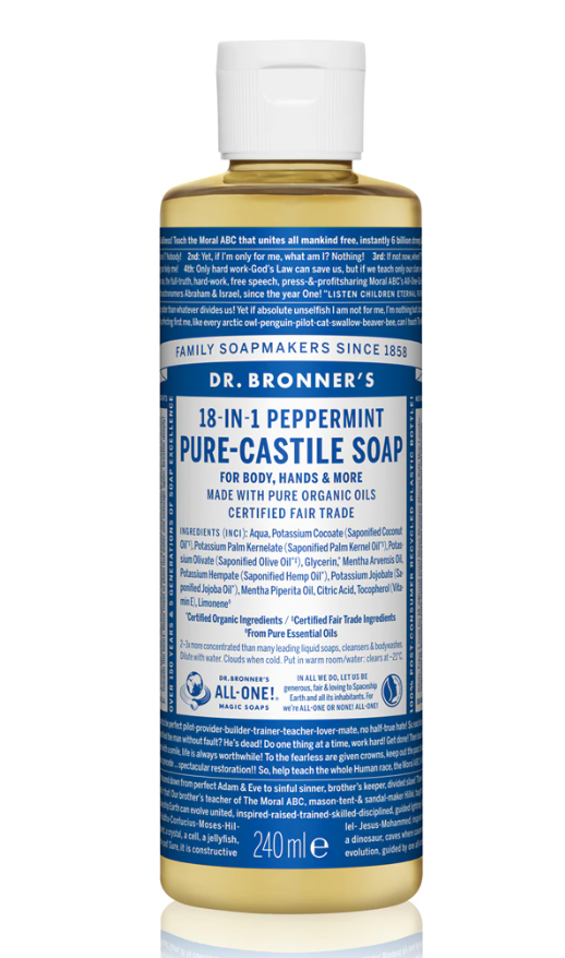 Heavenly Good – Vegan Dr. Bronner’s Mint Pure Castile Soap