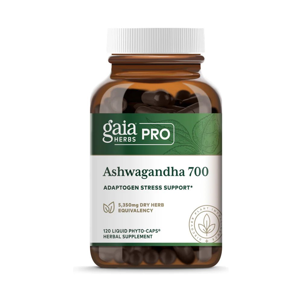 Ashwagandha 700 - 120 Vegan Liquid Capsules | Organic Stress Relief & Energy Balance by Gaia Herbs - Heavenly Good