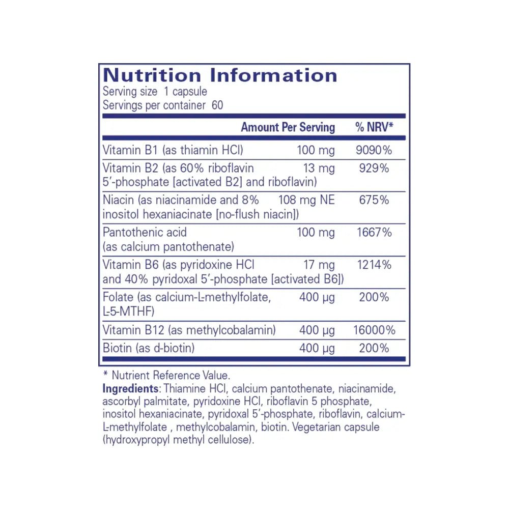B - Complex Plus - 60 Capsules | Pure Encapsulations - Heavenly Good