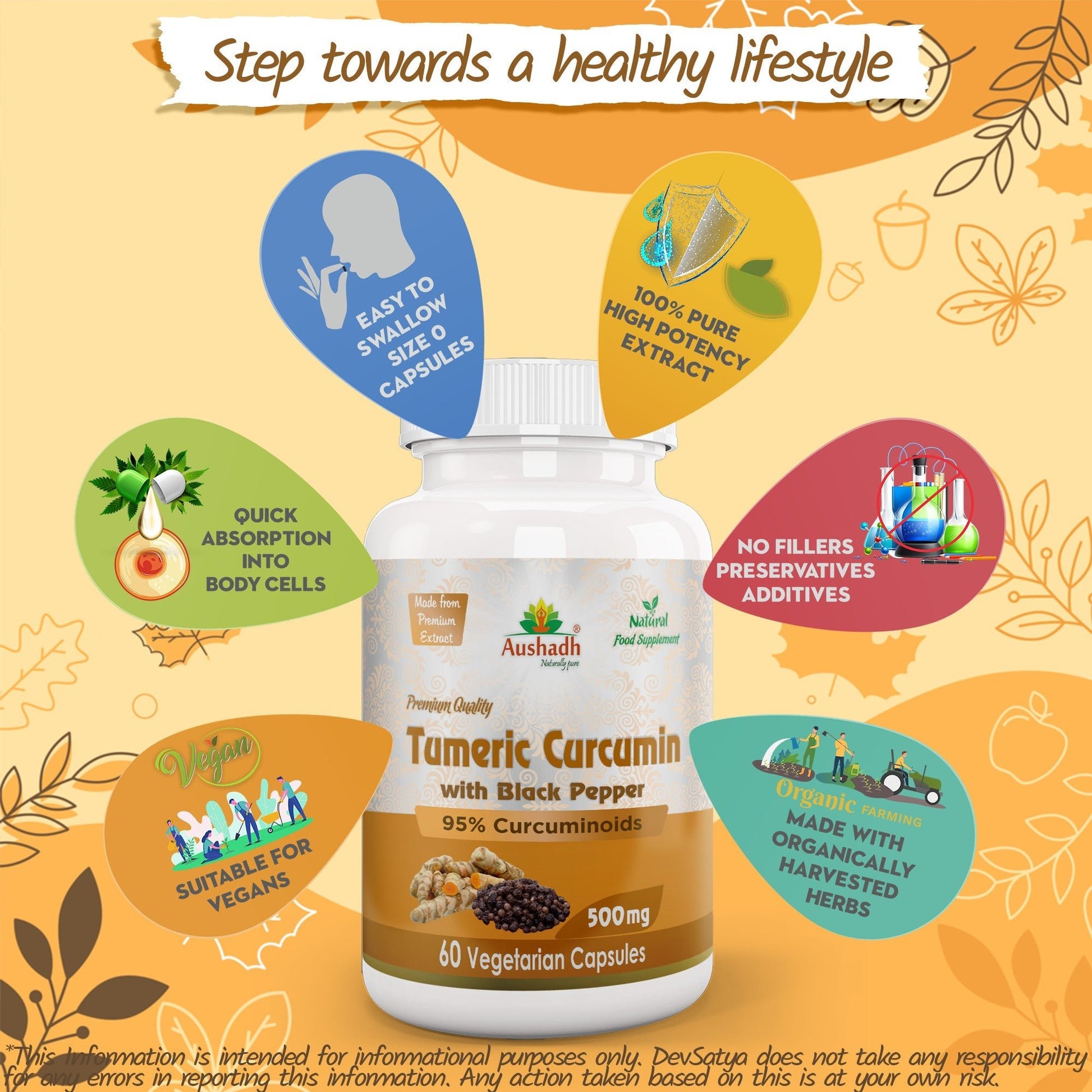 Curcumin (Turmeric) Capsule with Piperine - Heavenly Good