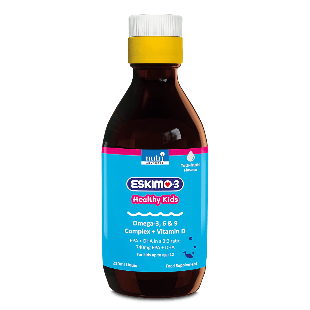 Eskimo - 3 Healthy Kids Omega - 3 Fish Oil (Tutti Frutti) - 210ml | Nutri Advanced | Brain & Immune Support - Heavenly Good