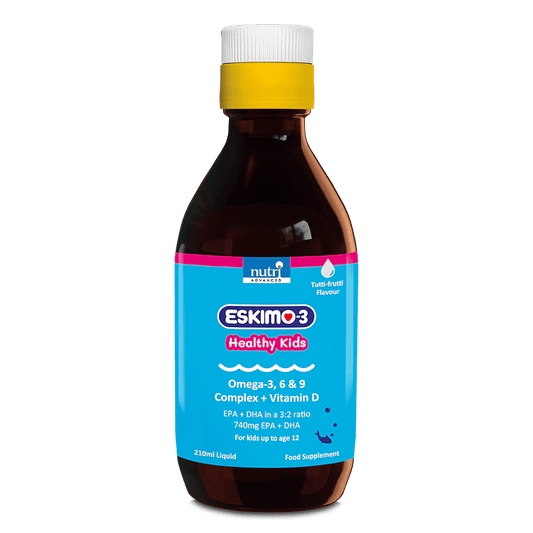 Eskimo - 3 Healthy Kids Omega - 3 Fish Oil (Tutti Frutti) - 210ml | Nutri Advanced | Brain & Immune Support - Heavenly Good