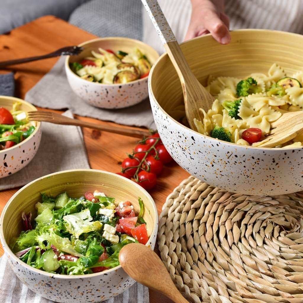 Extra Large Bamboo Salad Bowl (28cm Diameter) - Heavenly Good