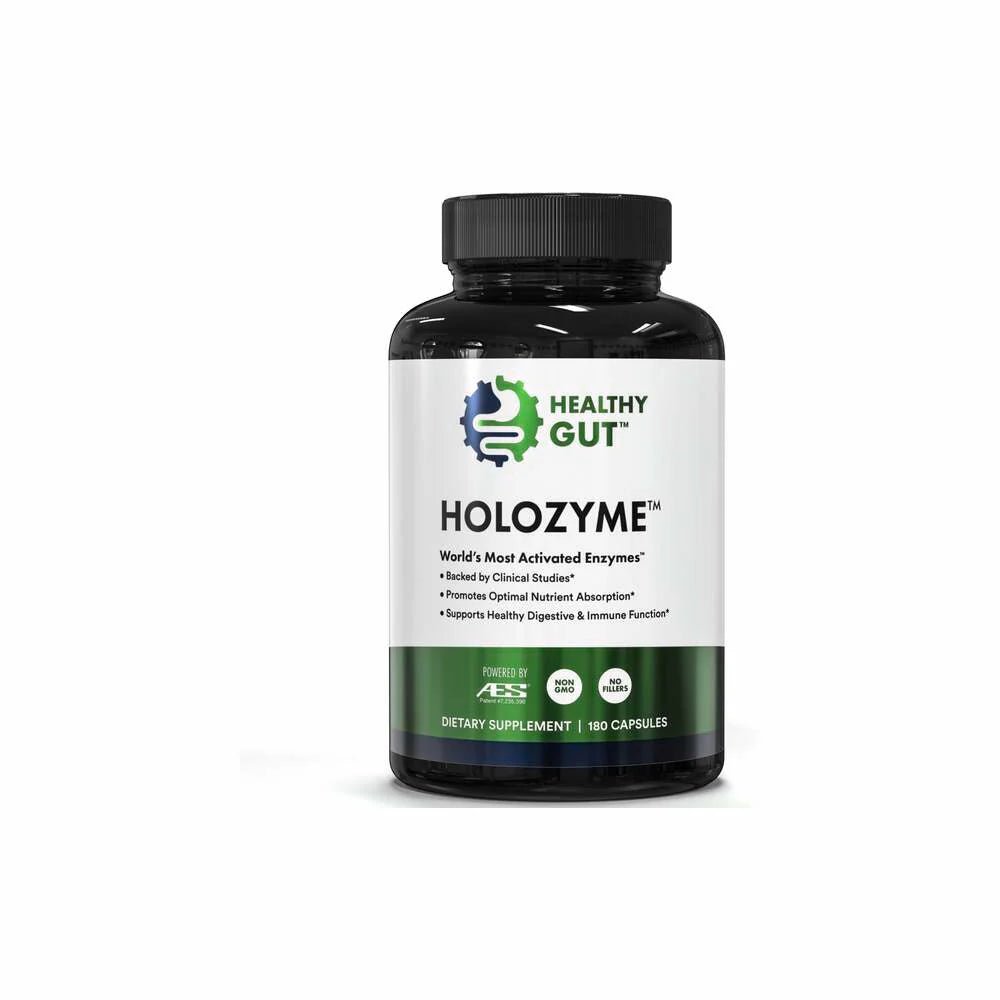 HoloZyme 180 capsules by Biocidin – advanced enzyme support for digestion and nutrient absorption