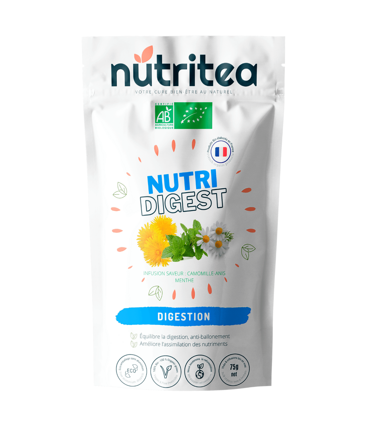 NutriDigest Organic Herbal Tea | Natural Digestive Relief & Bloating Support - Heavenly Good