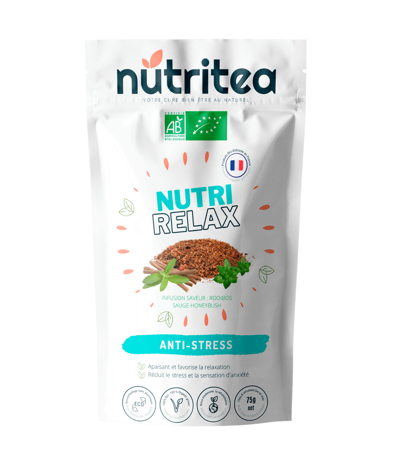 NutriRelax Organic Anti - Stress Herbal Tea | Calming Blend for Relaxation & Stress Relief - Heavenly Good