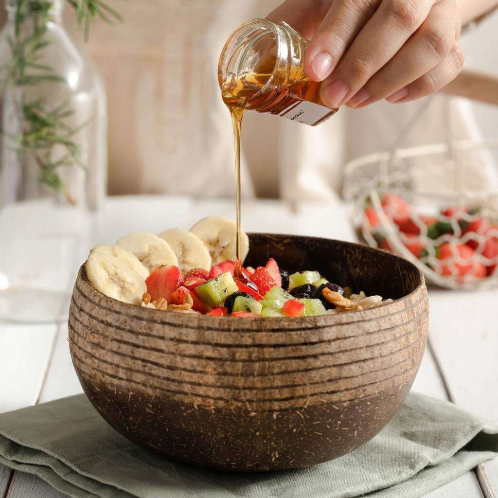 Patterned Coconut Bowl & Spoon Single Set - Heavenly Good