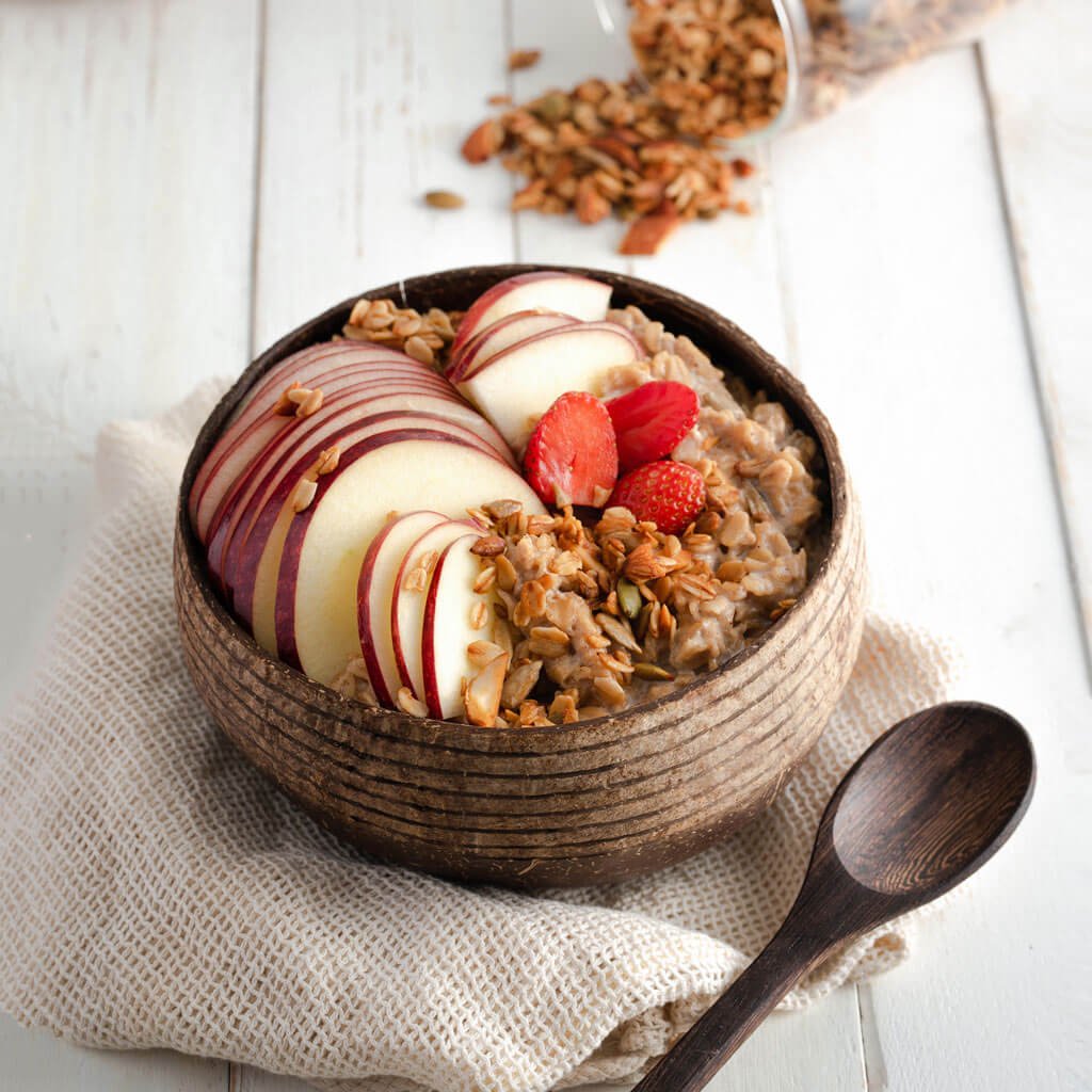 Patterned Coconut Bowl & Spoon Single Set - Heavenly Good