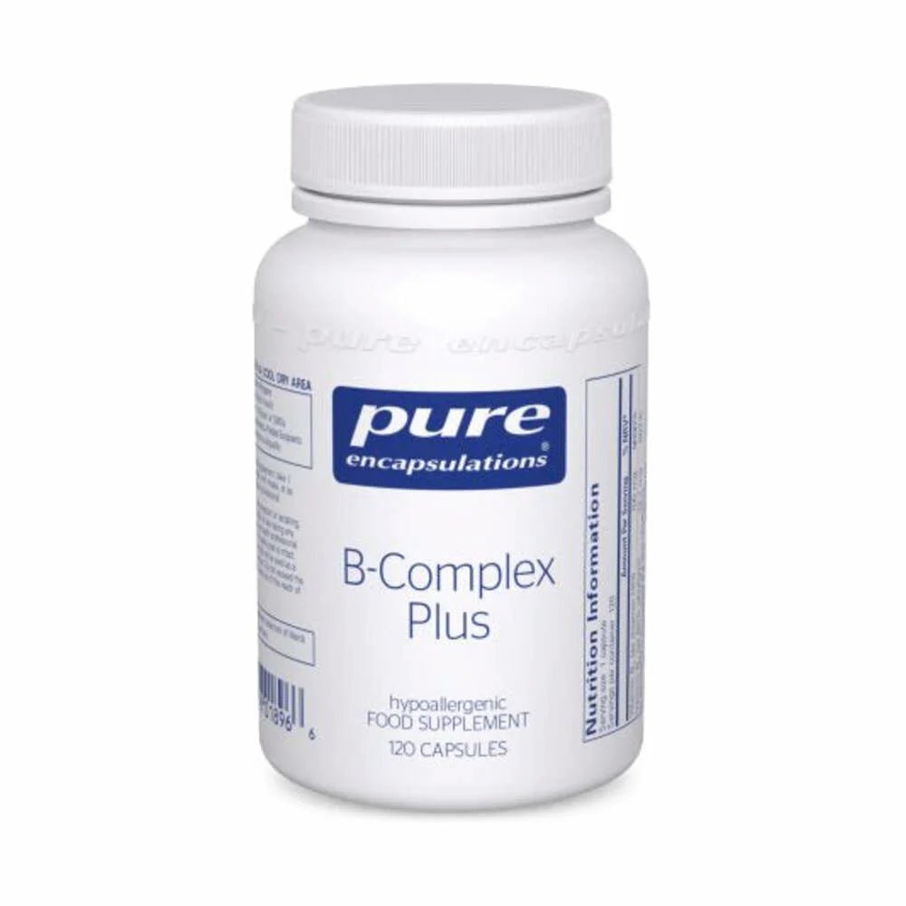 B-Complex Plus 120 vegan capsules – energy and stress support by Pure Encapsulations